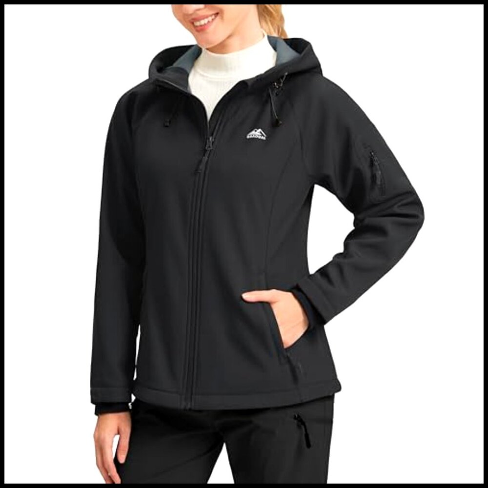 Fleece Lined Softshell Jacket Windproof Waterproo… - image 2